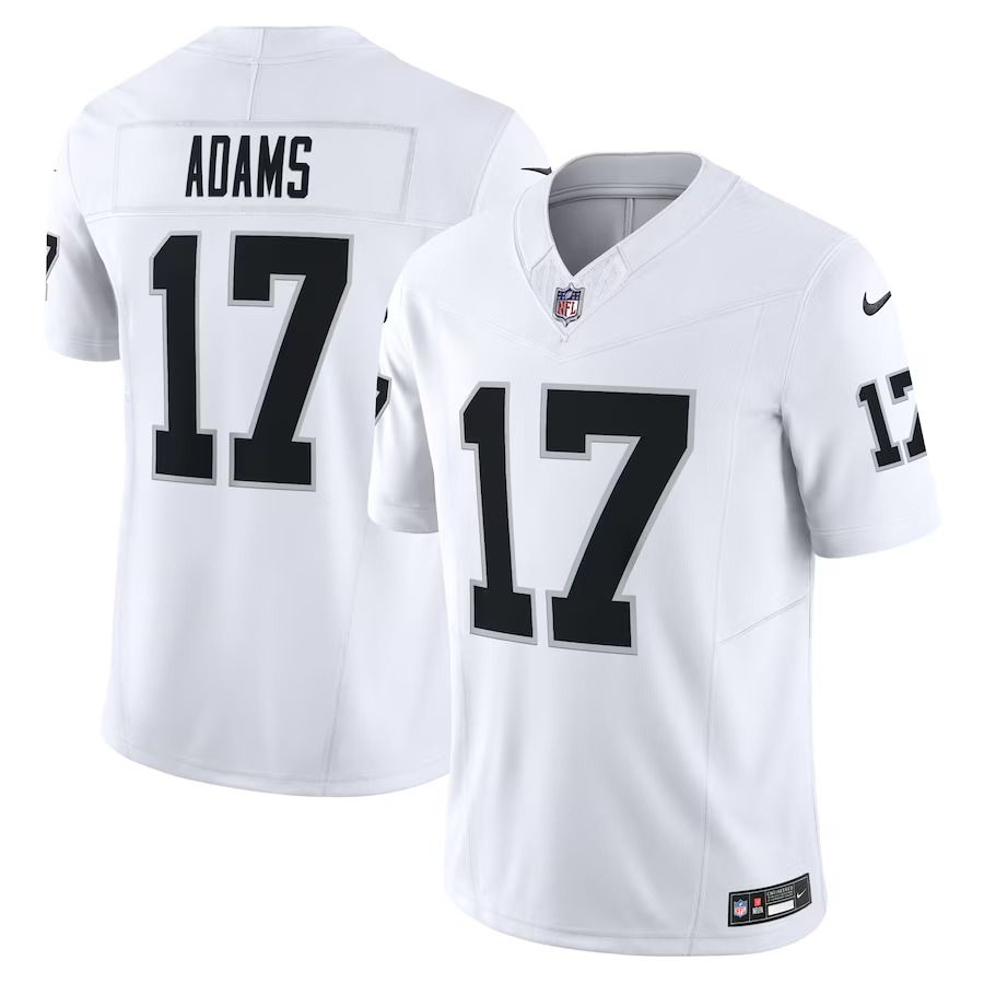 Men Las Vegas Raiders #17 Davante Adams Nike White Vapor F.U.S.E. Limited NFL Jersey